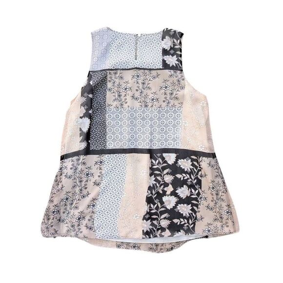 NWOT Calvin Klein Suit Separates sleeveless flowy blouse floral patchwork - Picture 3 of 13